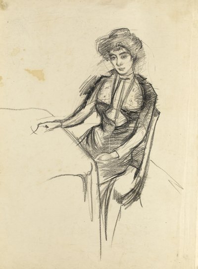 Woman seated at a table, c.1900 by Albert de Belleroche